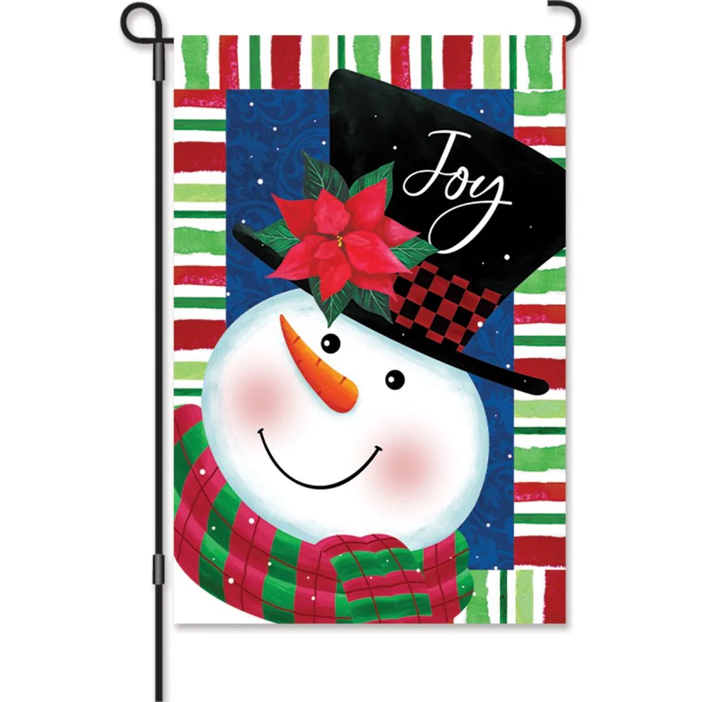 12 in. Flag - Snowman Joy