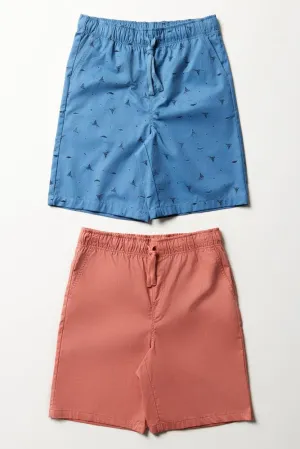 2 Pack Shorts Pink & Blue