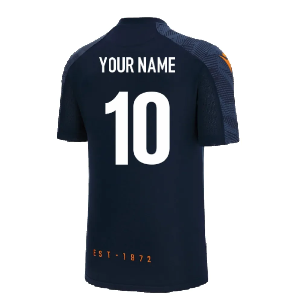 2022-2023 Edinburgh Rugby Staff Poly Dry Gym Shirt (Navy) (Your Name)