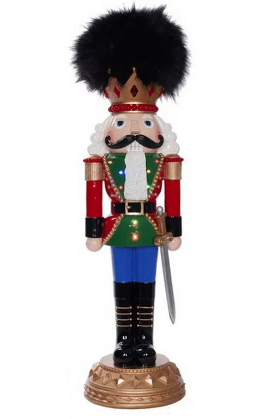 3 FT Red, Green & Blue Nutcracker with Multicolor LED Lights