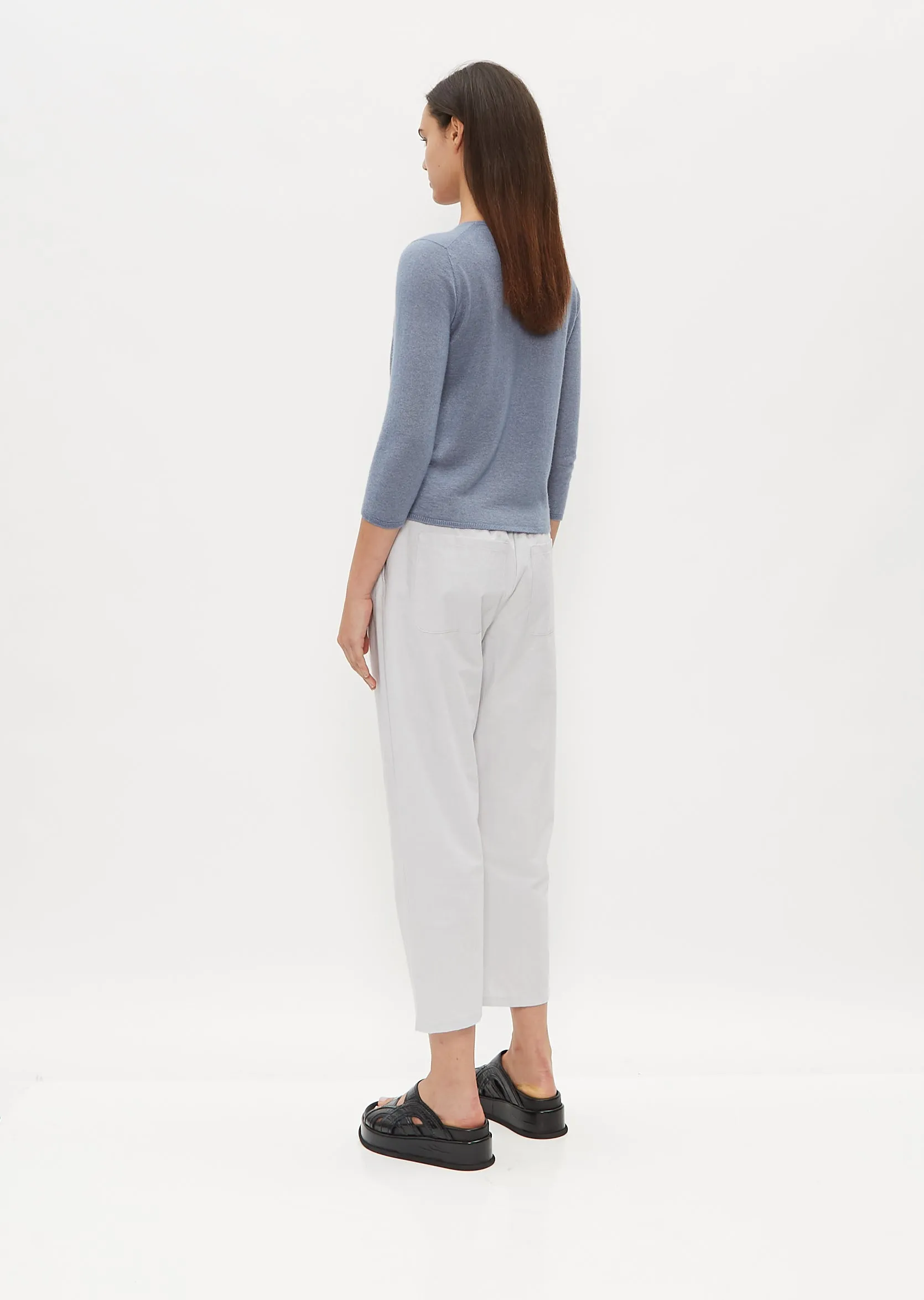 3/4 Sleeve Cashmere Silk T-Shirt — Sky