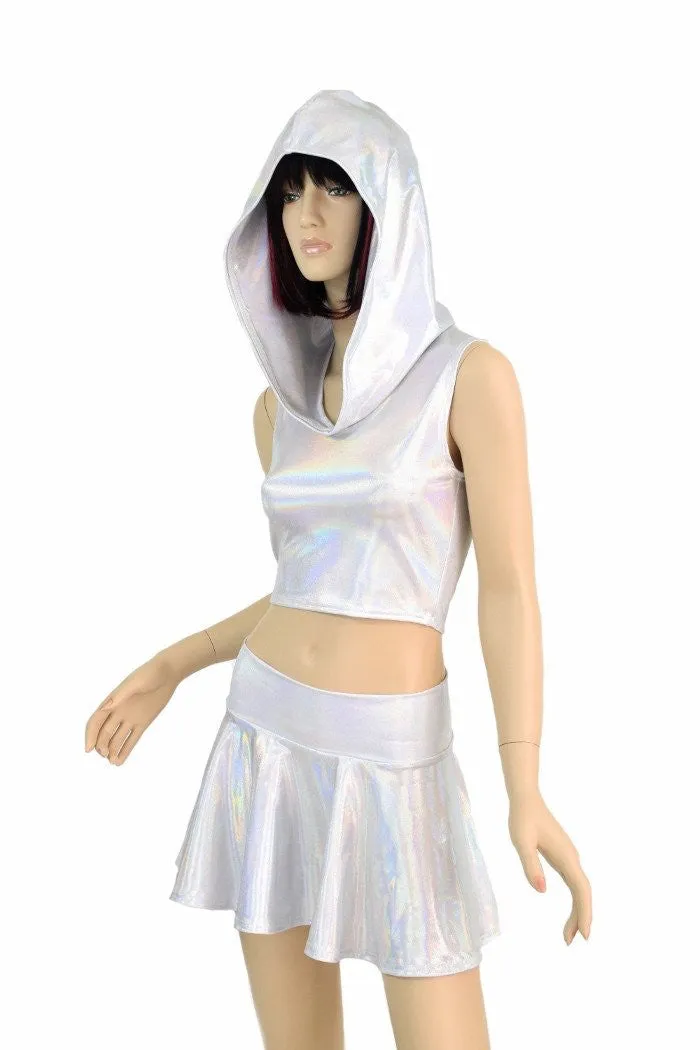 3PC Flashbulb Hoodie & Skirt Set