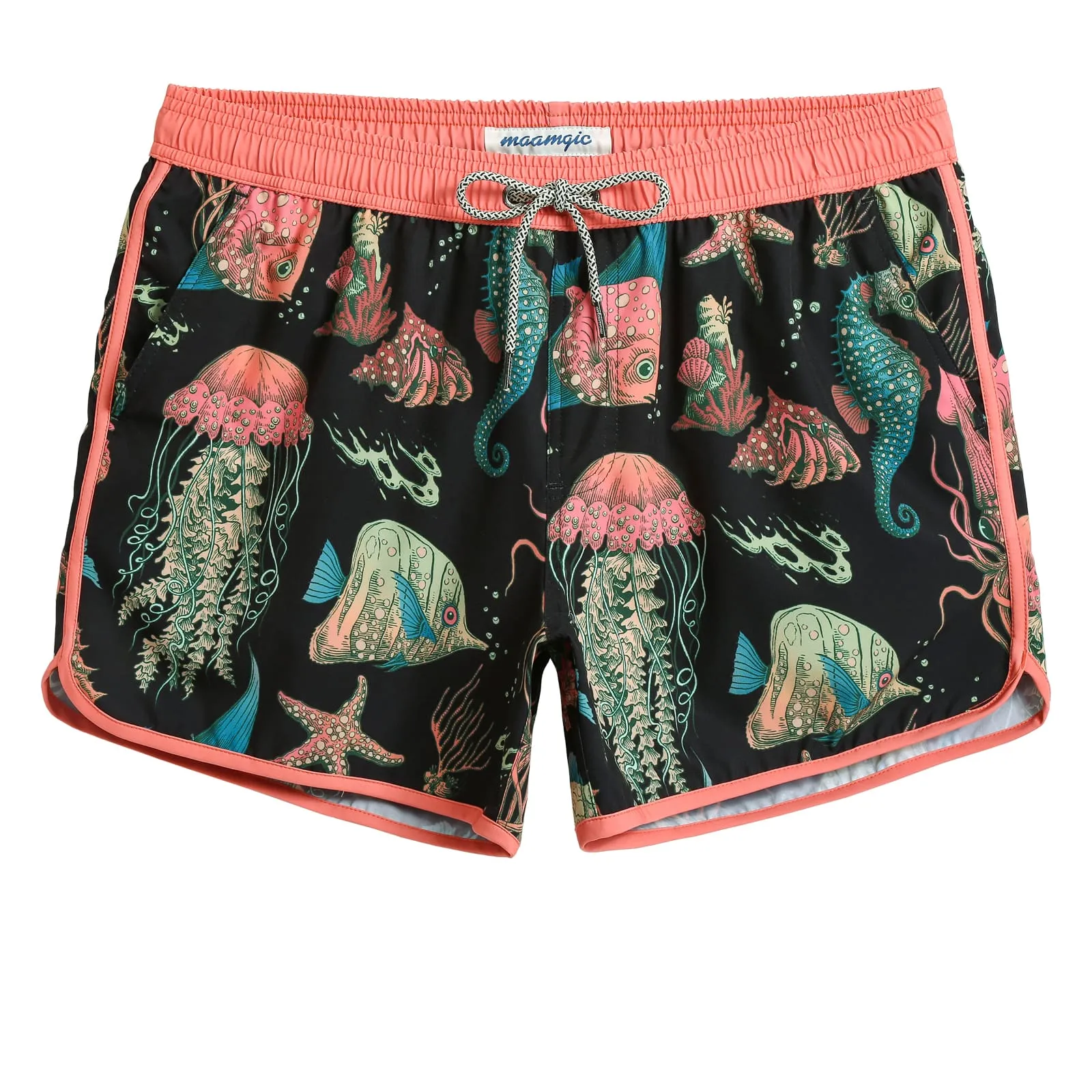 4.5 Inch Inseam Vintage Stretch Dark Sea Swim Trunks