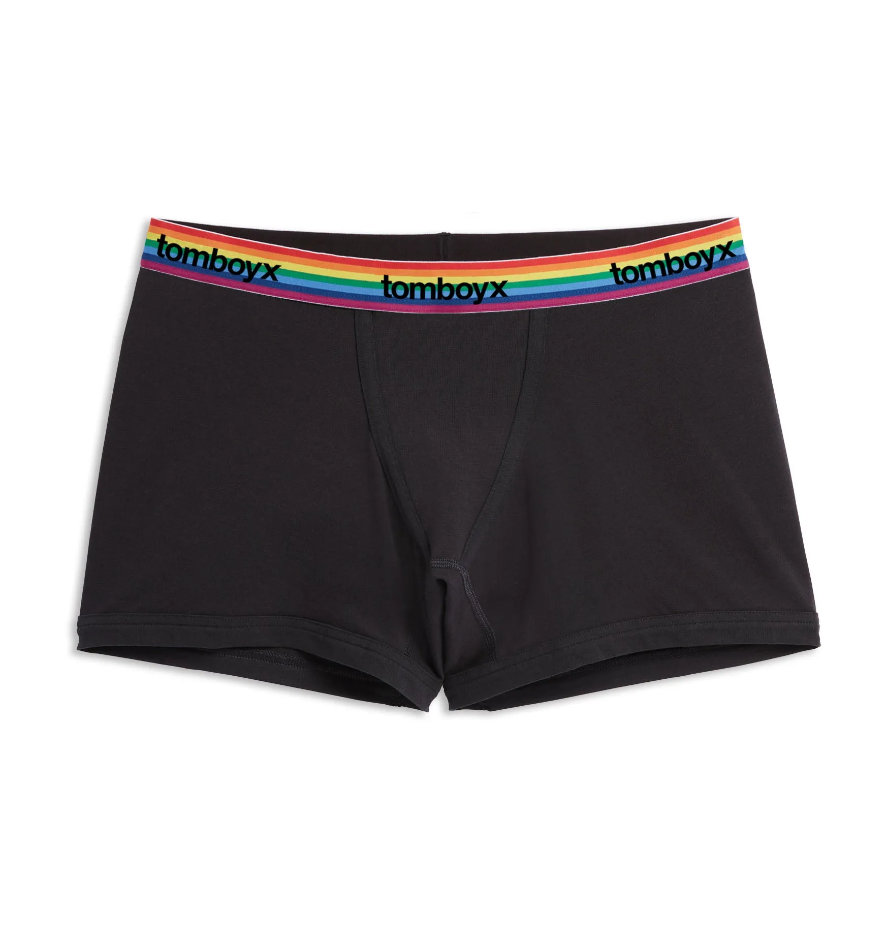 4.5" Trunks - Black Rainbow Logo