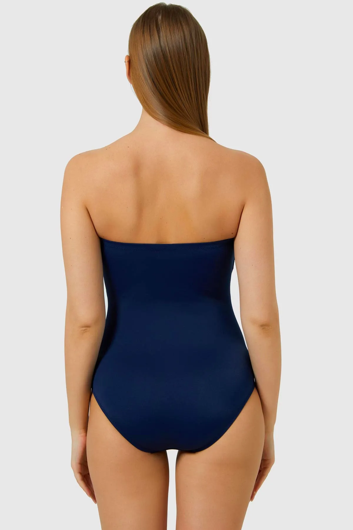 79358 Navy Blue Strapless Swimsuit