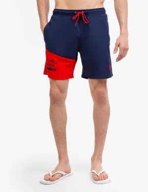 7" USPA COLORBLOCK SWIM TRUNKS