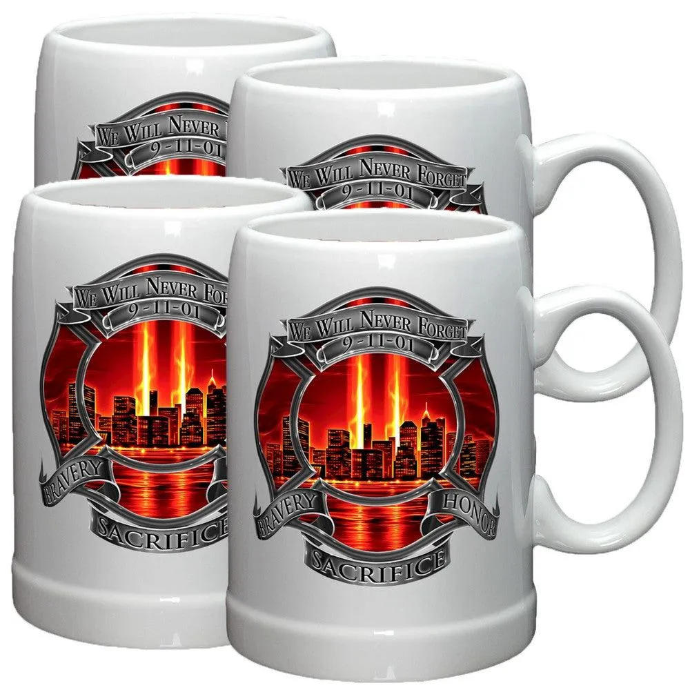 9/11 Police Red Skies Stoneware Mug Set