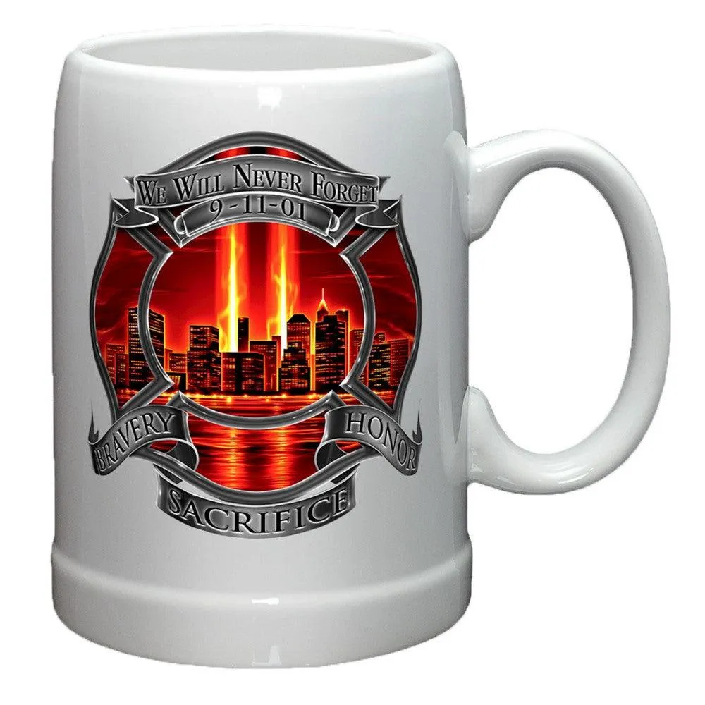 9/11 Police Red Skies Stoneware Mug Set