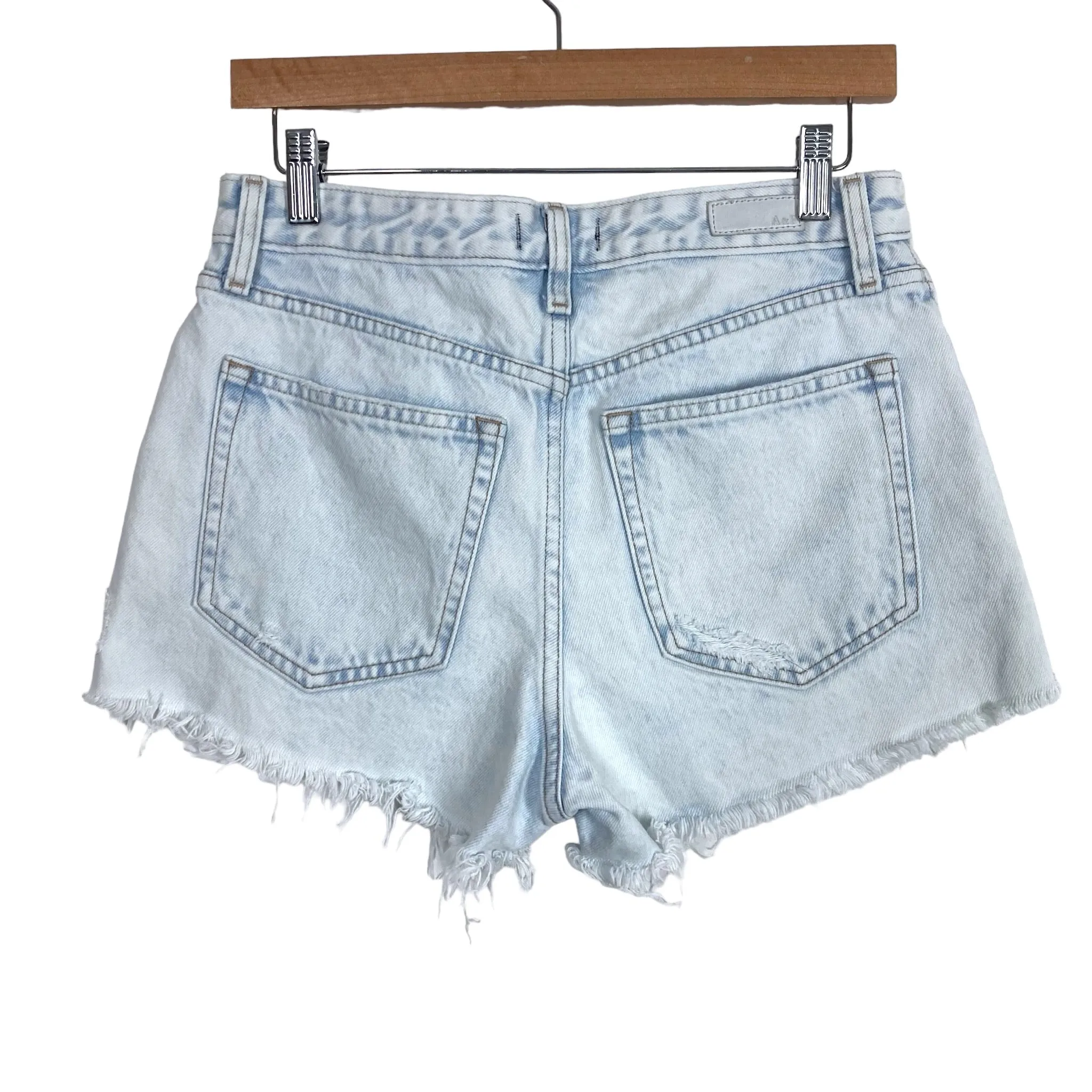 Abercrombie & Fitch Bleach Wash Distressed Annie High Rise Jean Shorts- Size 28/6