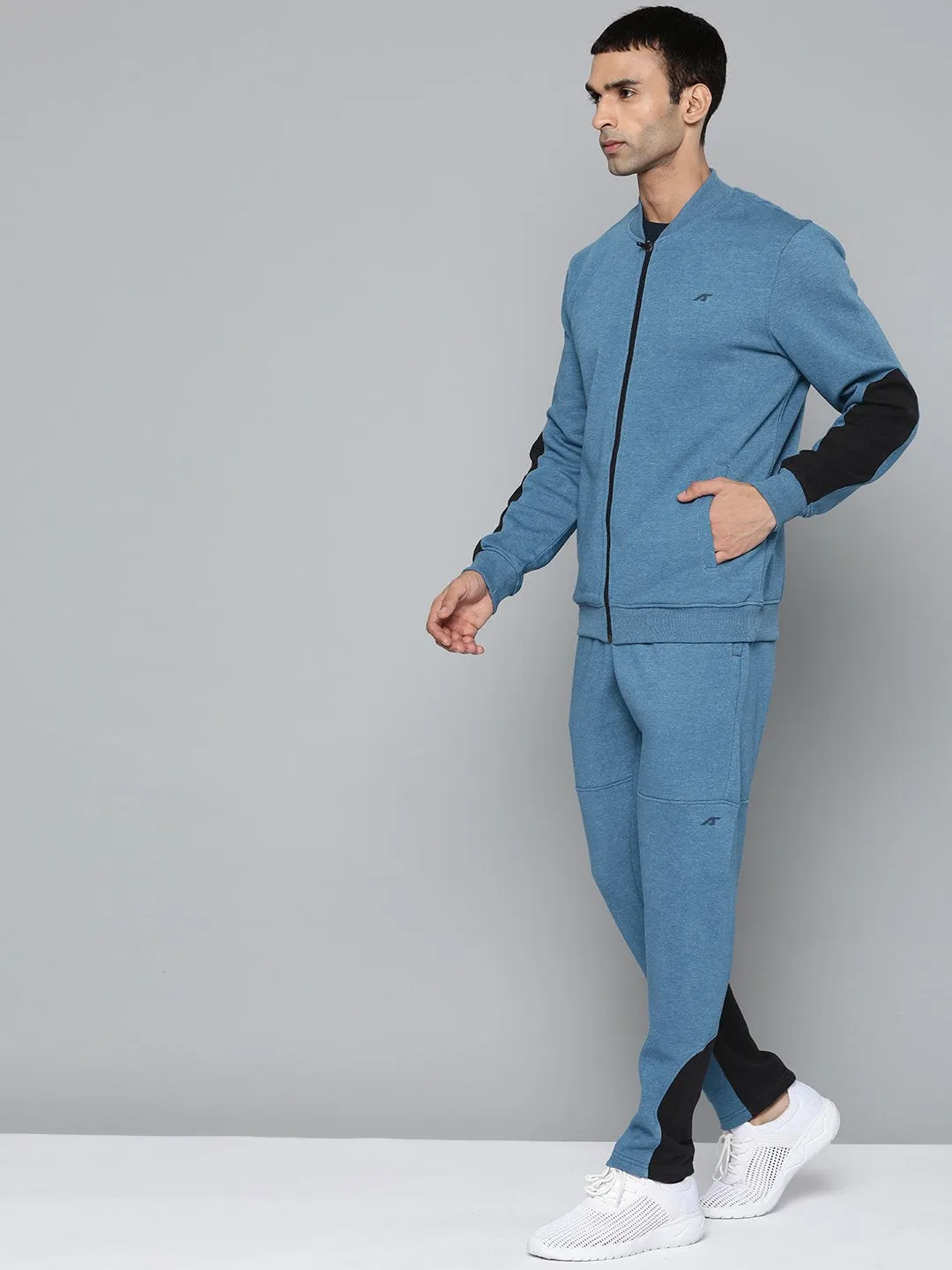 Alcis Men Solid Blue Tracksuits