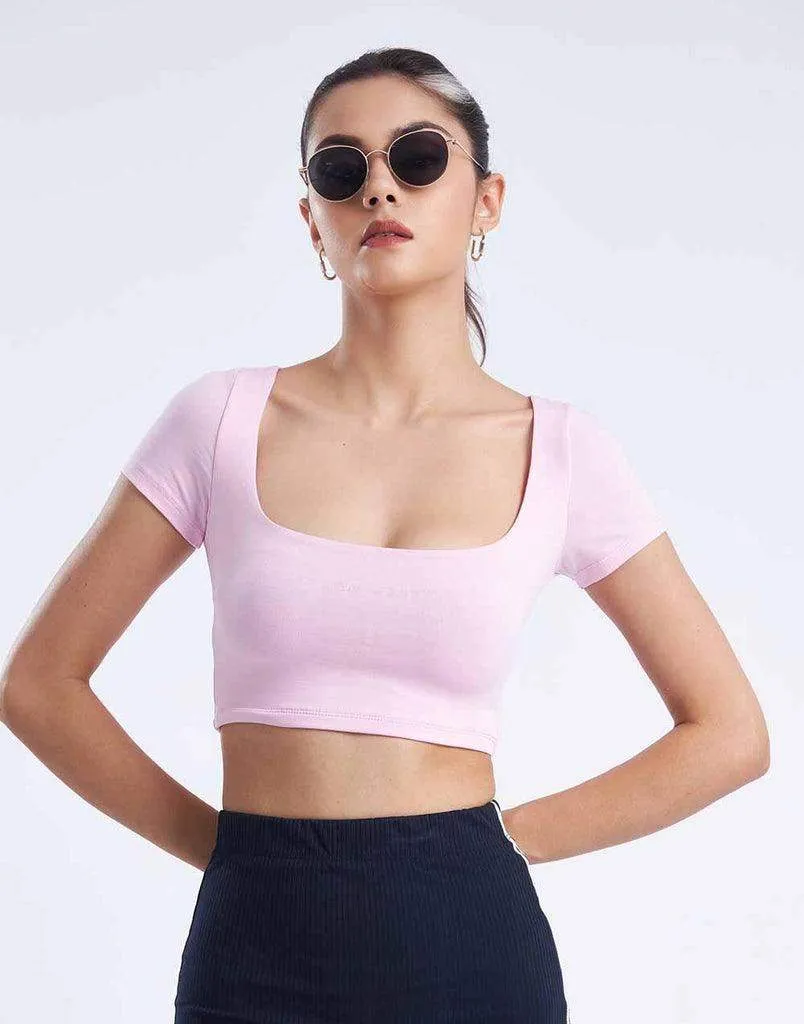 Audrey Scoop Neck Crop Top