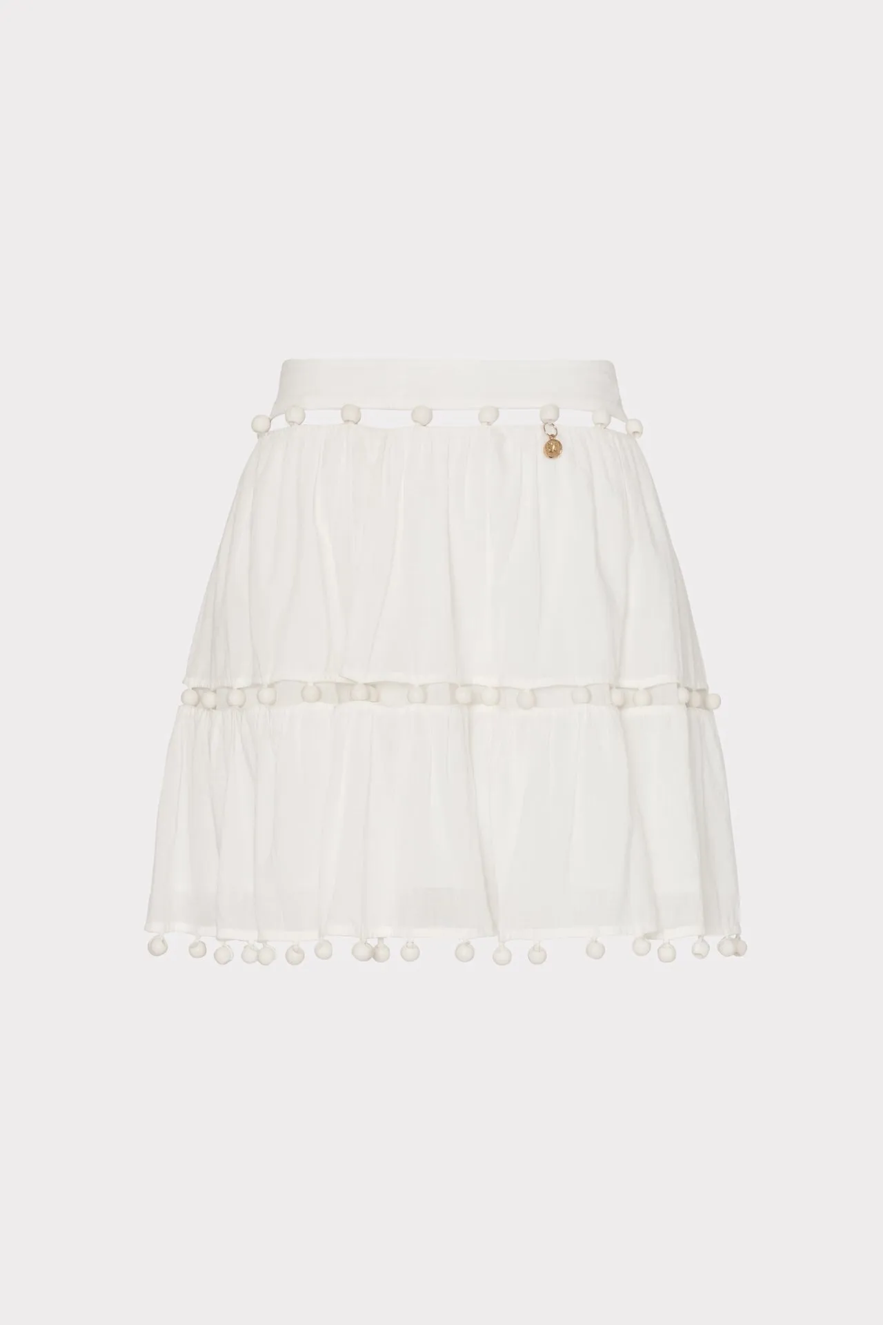 Beaded Cotton Voile Skirt