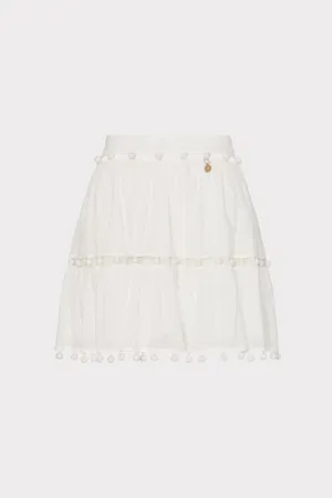 Beaded Cotton Voile Skirt