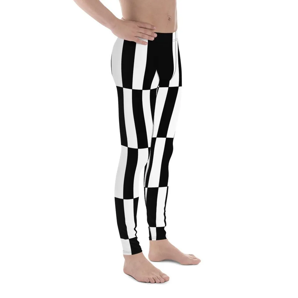 Black and White Optical Illusion Men's Leggings