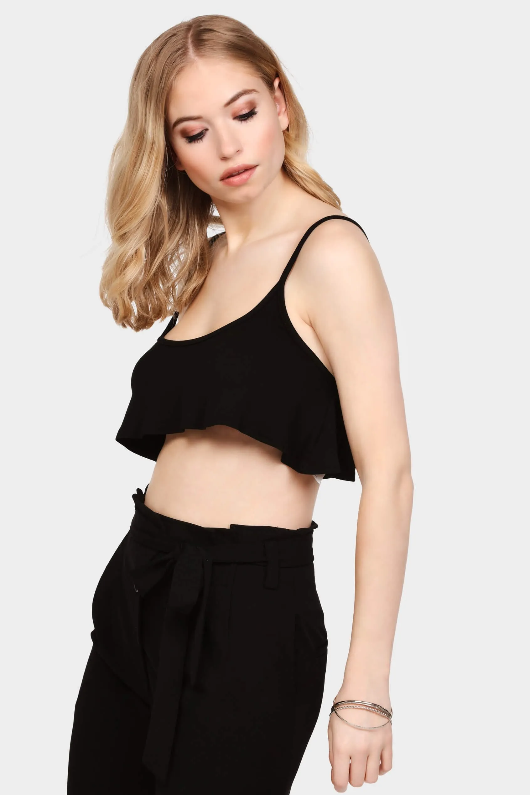 Black Cami Crop Top