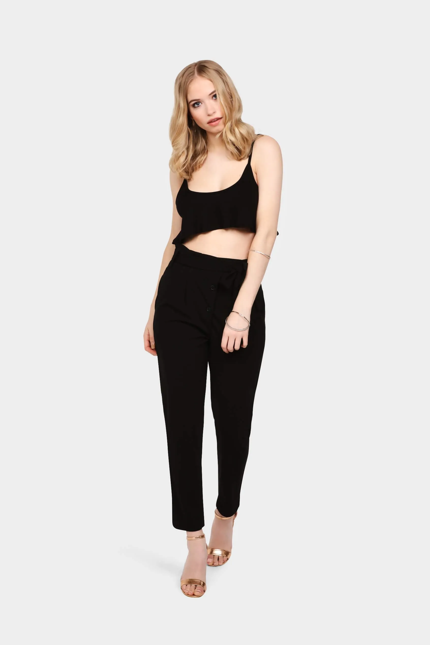 Black Cami Crop Top