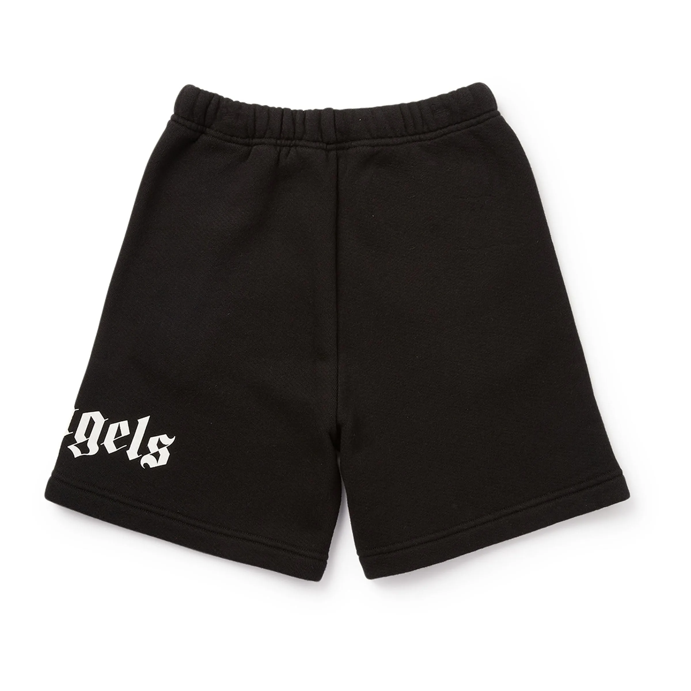 Black Cotton Logo Shorts