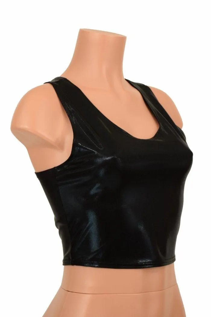 Black Racerback Crop Top