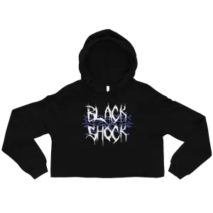 Black Shock Crop Hoodie