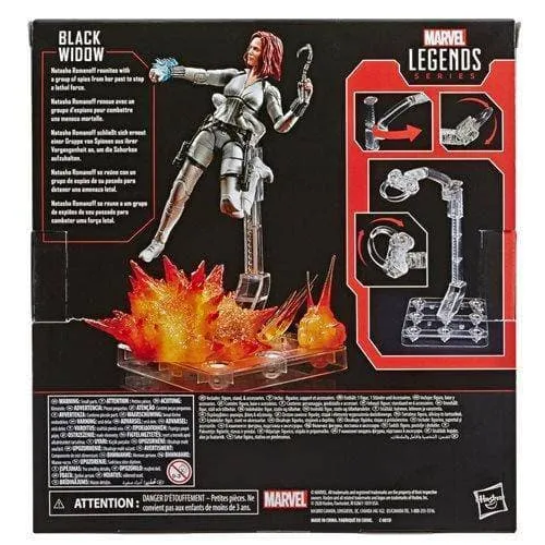 Black Widow Marvel Legends 6-Inch Deluxe White Costume Action Figure with Stand