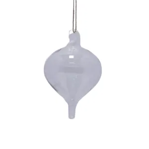 Blown Glass Finial Ornament - 6.25''-Clear