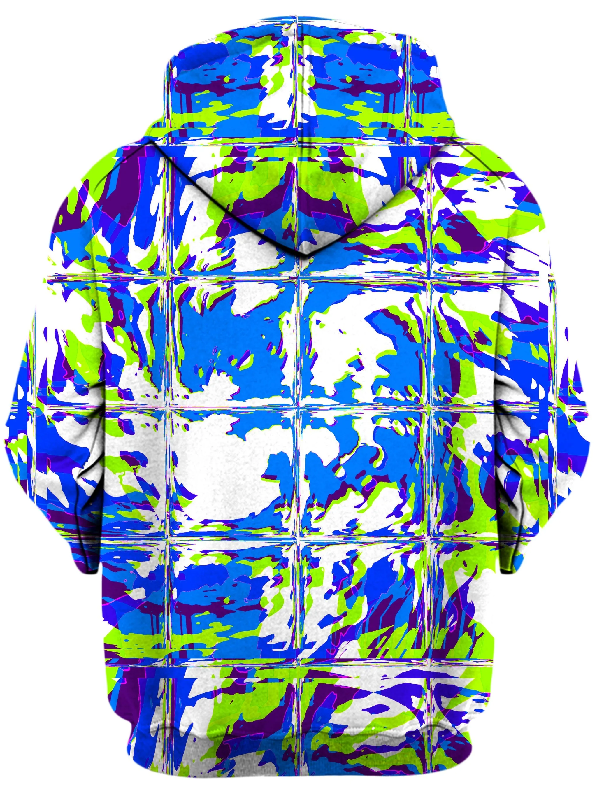 Blue Rave Glitch Unisex Hoodie