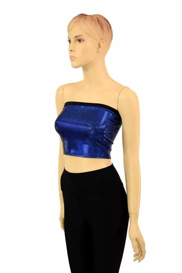 Blue Sparkly Jewel Tube Top