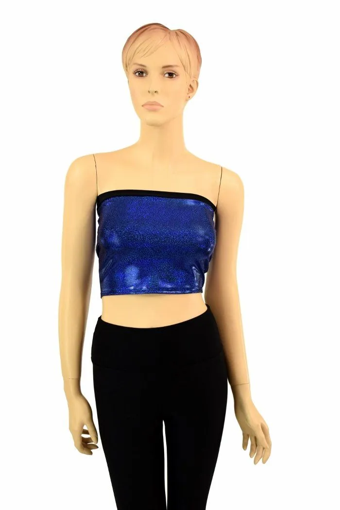 Blue Sparkly Jewel Tube Top