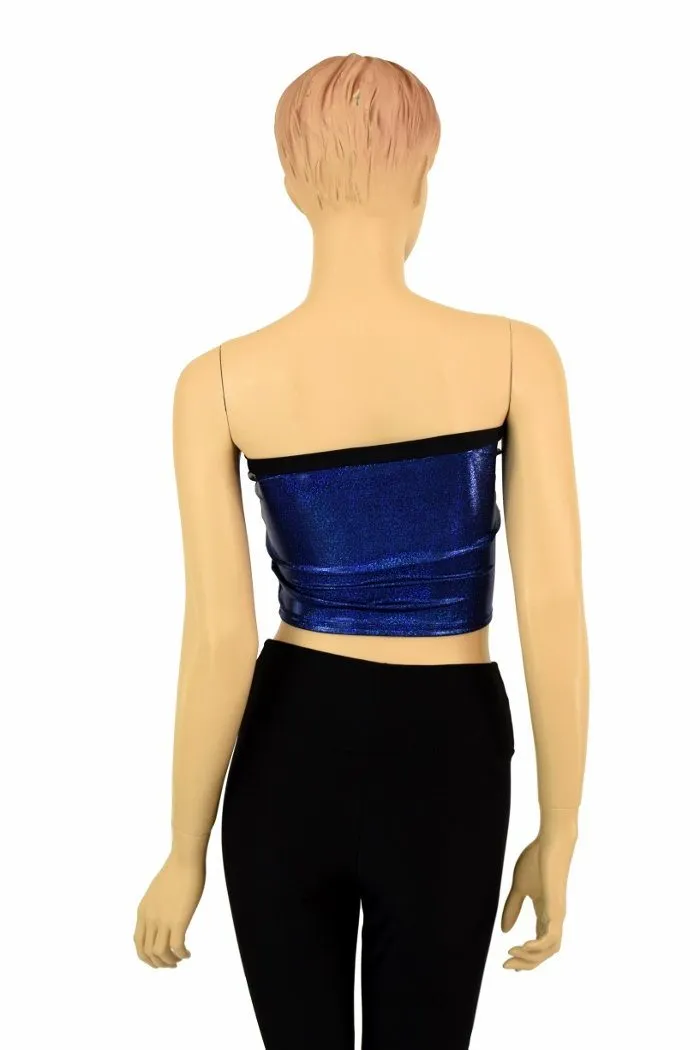 Blue Sparkly Jewel Tube Top