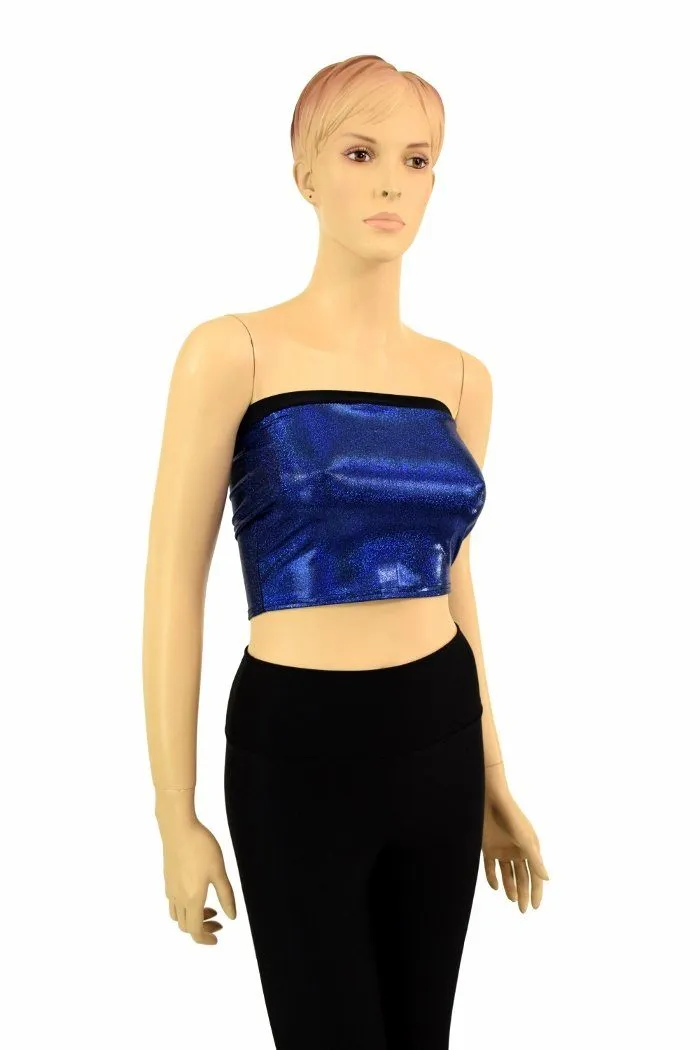 Blue Sparkly Jewel Tube Top