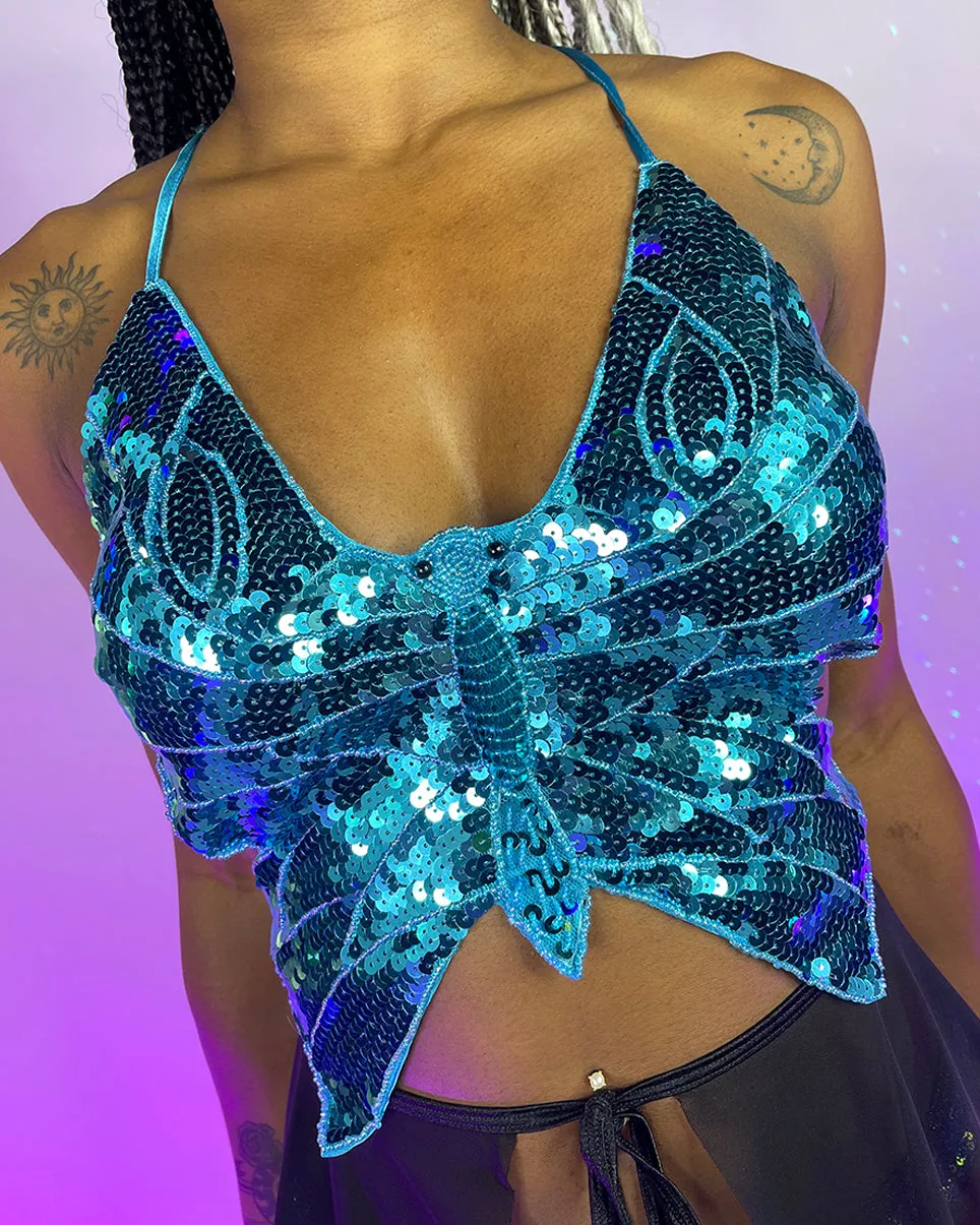 Butterfly Kween Sequin Top