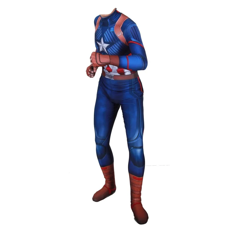 CAPTAIN AMERICA Jumpsuit Costume for Men