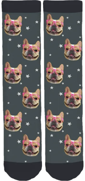 Chloe The Mini Frenchie Crew Socks