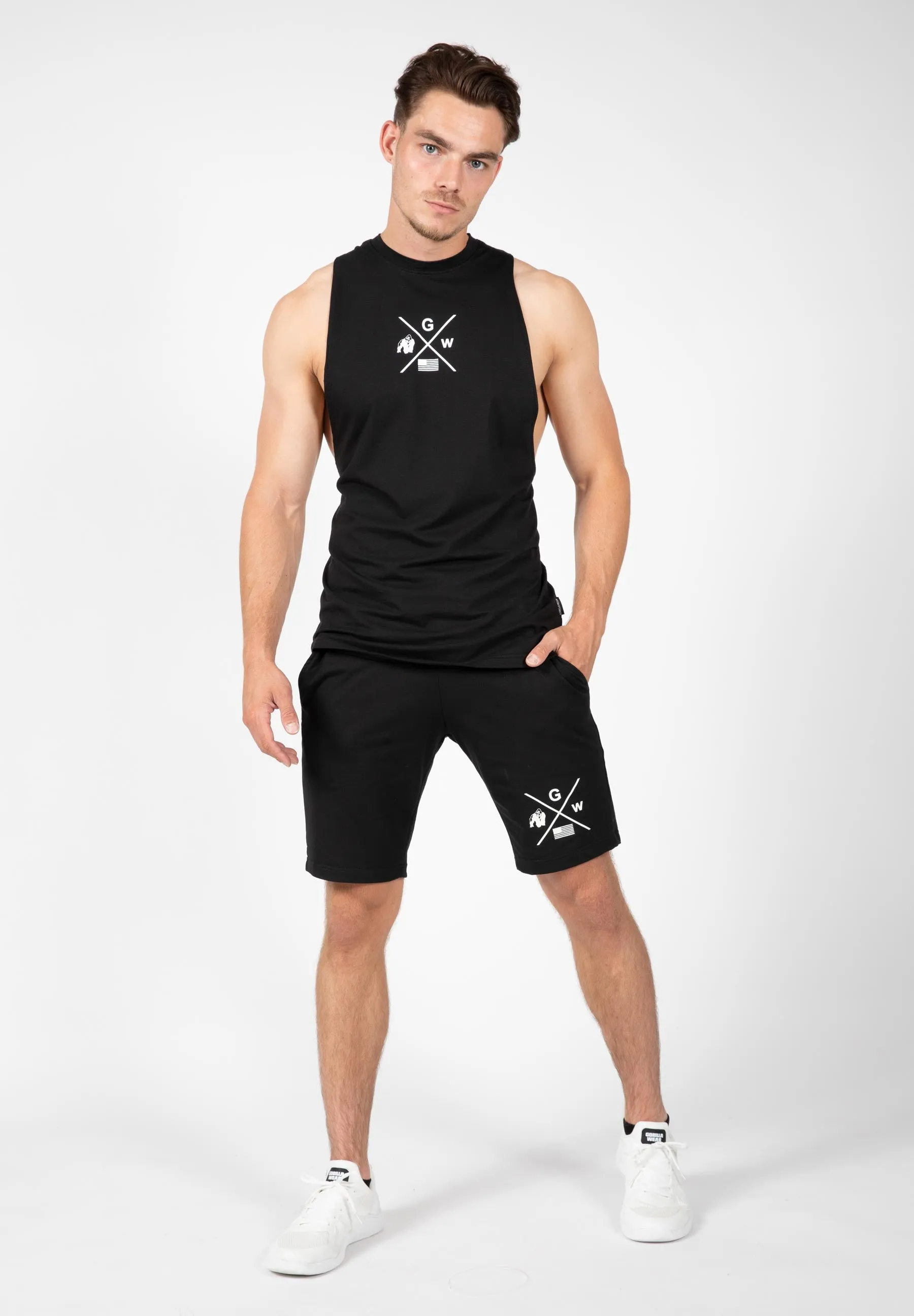 Cisco Drop Armhole Tank Top - Black/White