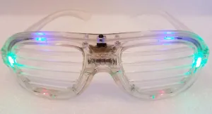 Clear Light Up  Shutter Glasses 6"