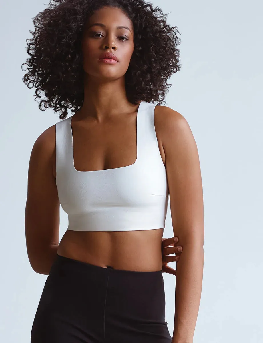 Commando Faux Leather Squareneck Crop Top