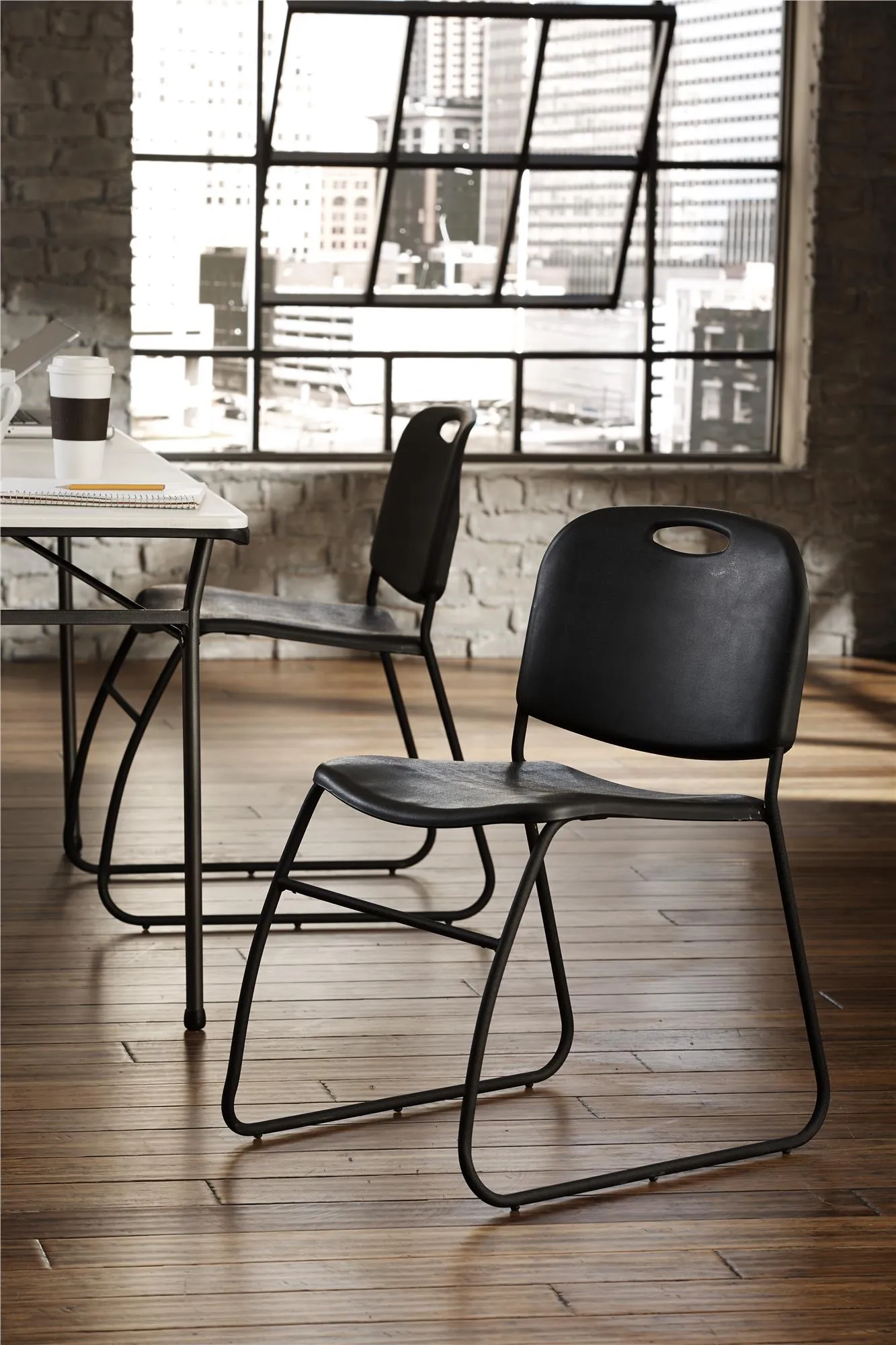 Commercial Contoured Resin Back Stacking Chair