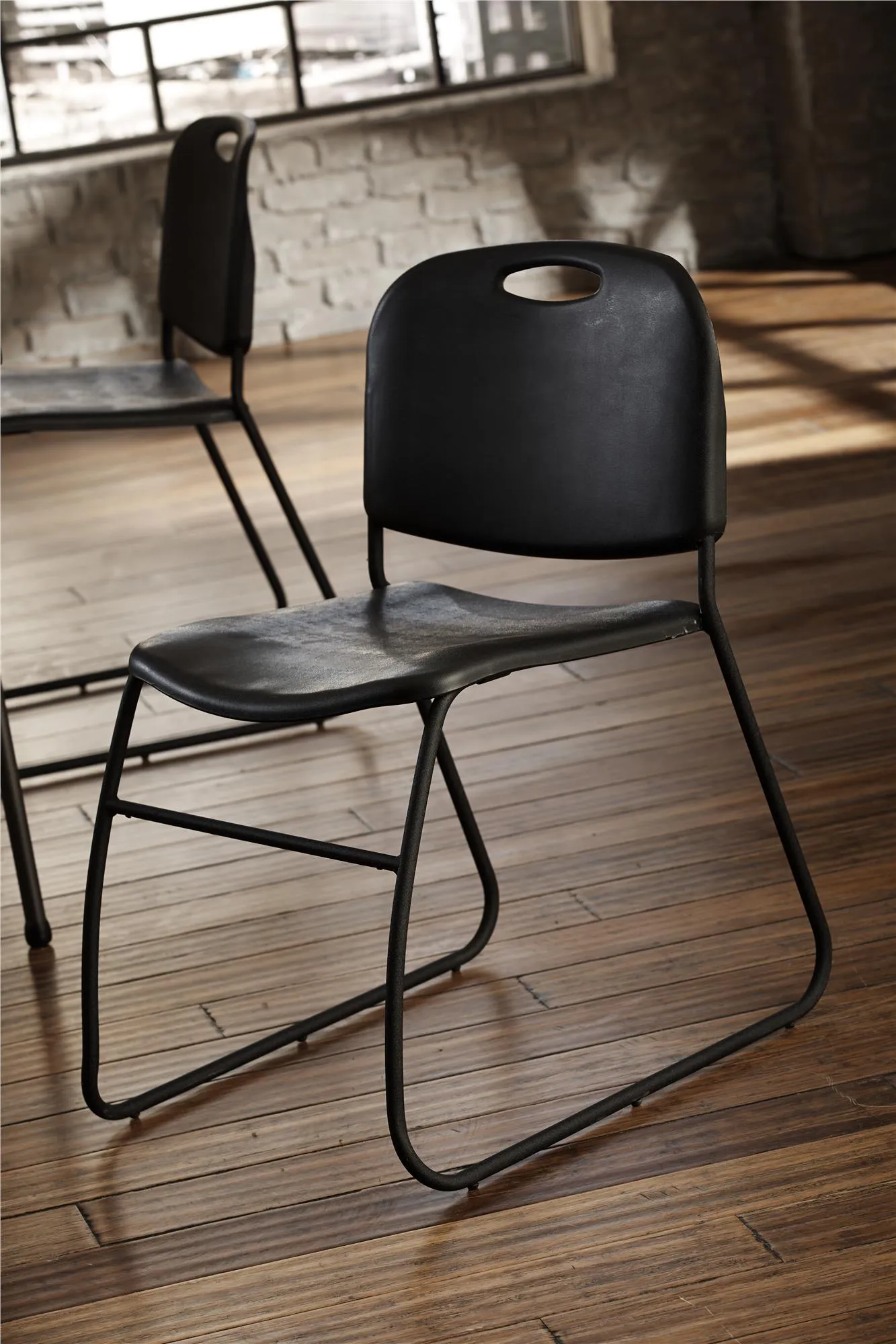 Commercial Contoured Resin Back Stacking Chair