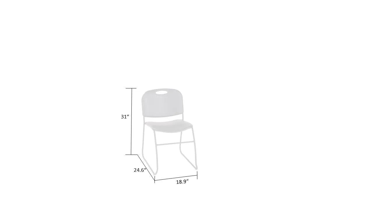 Commercial Contoured Resin Back Stacking Chair