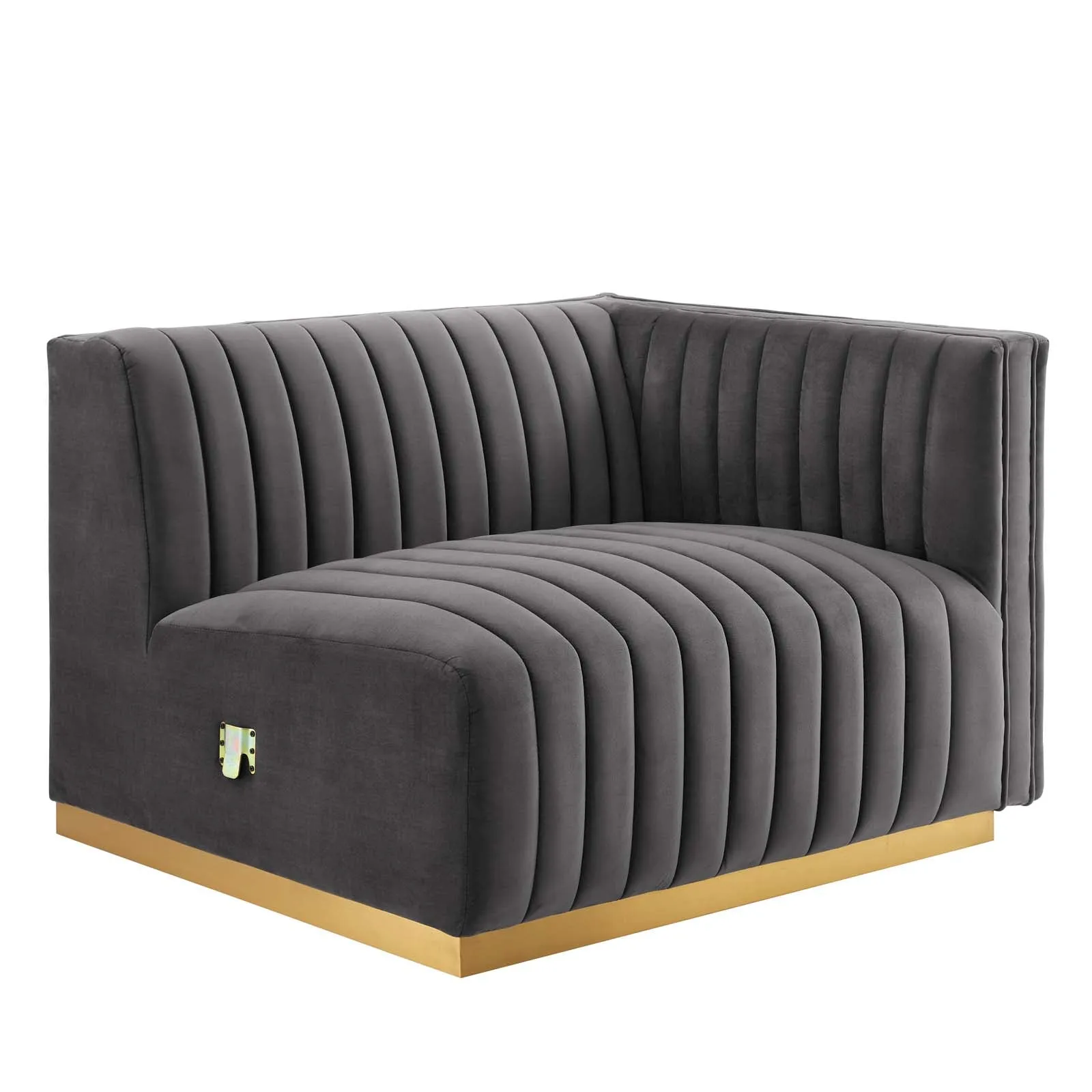 Conjure Channel Tufted Performance Velvet Right-Arm Chair by Modway