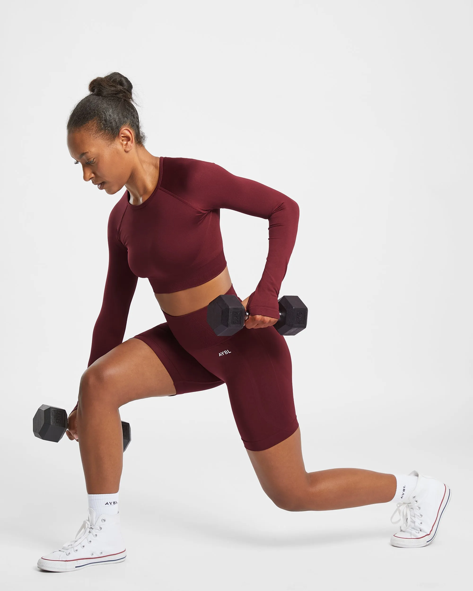 Empower Seamless Cycling Shorts - Red Wine