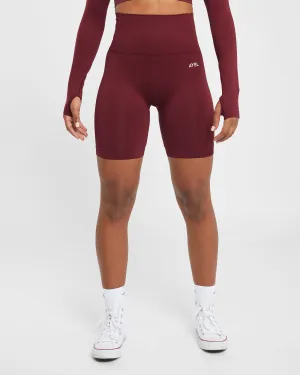 Empower Seamless Cycling Shorts - Red Wine