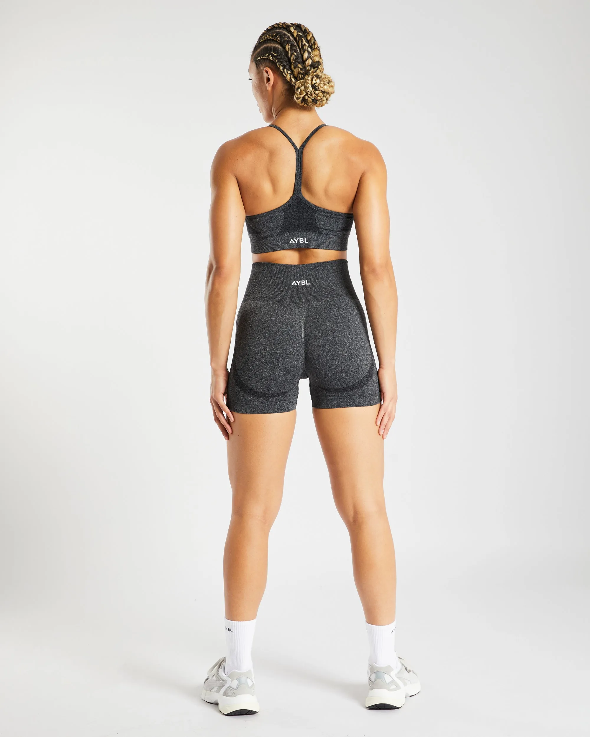 Empower Seamless Shorts - Black Marl