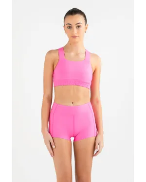 Every Turn Stretch It Crop Top - Girls - Milkshake Pink