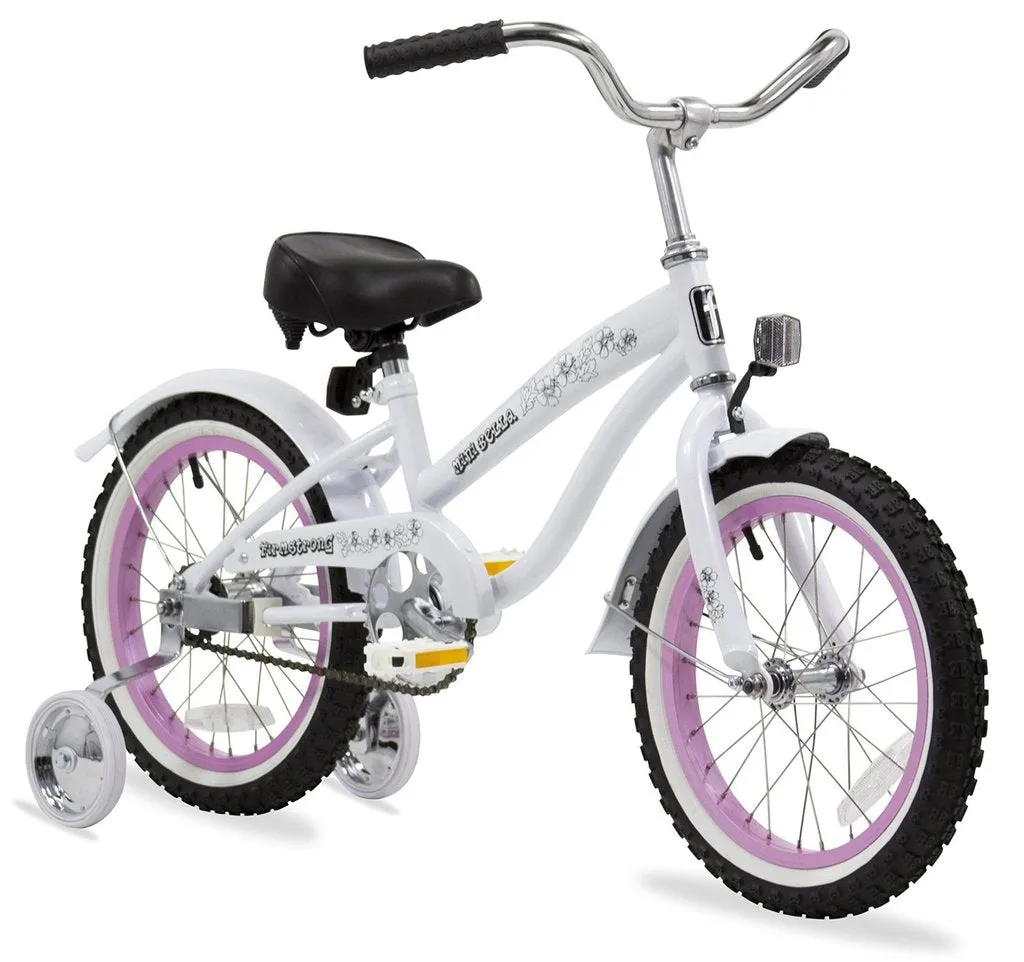 Firmstrong 16" Mini Bella Girl Beach Cruiser Bicycle w/ Training Wheels