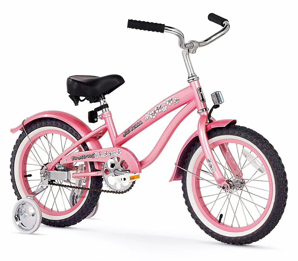 Firmstrong 16" Mini Bella Girl Beach Cruiser Bicycle w/ Training Wheels