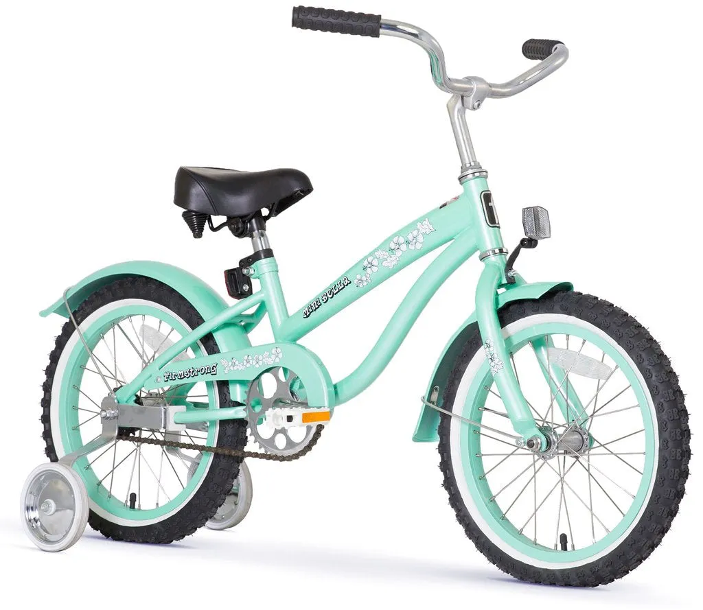 Firmstrong 16" Mini Bella Girl Beach Cruiser Bicycle w/ Training Wheels