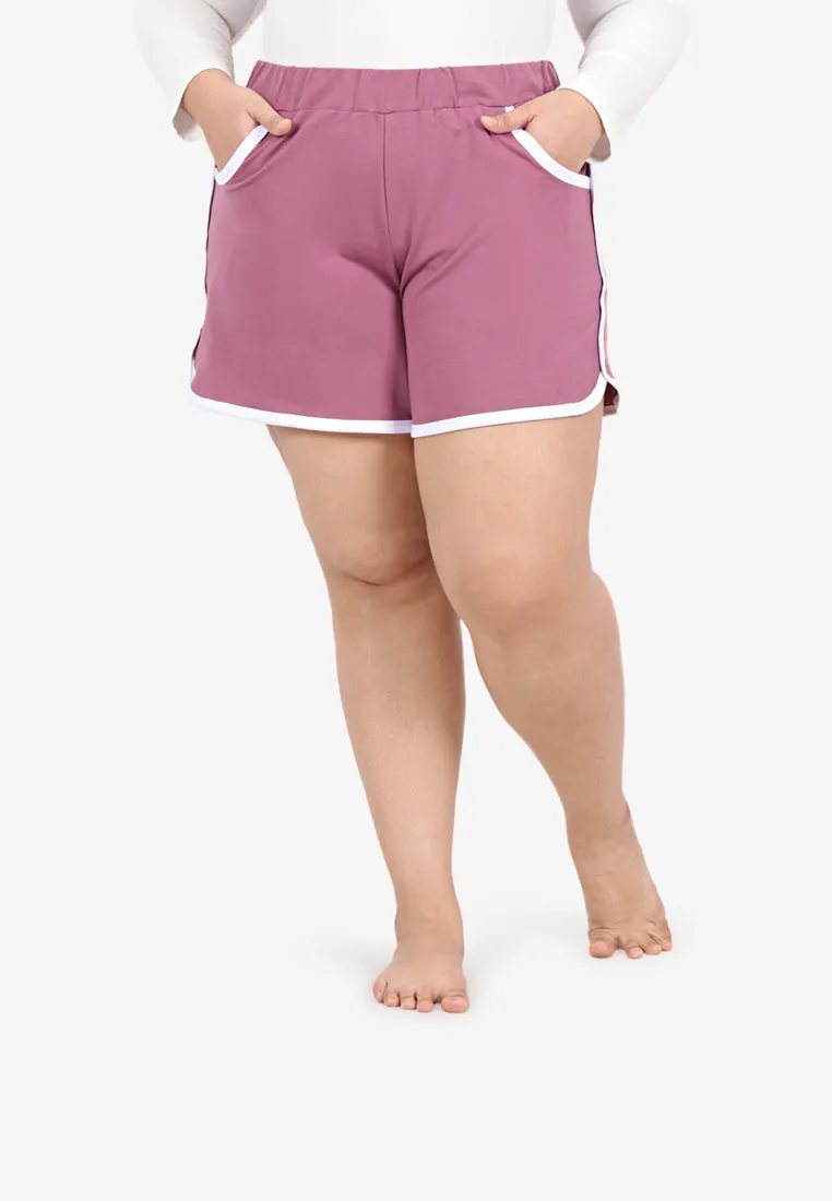 Fonda Plus Size Retro Shorts - Yam