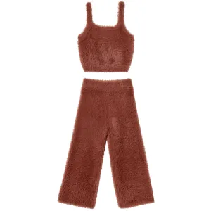 Fuzzy Knit Set | Brick