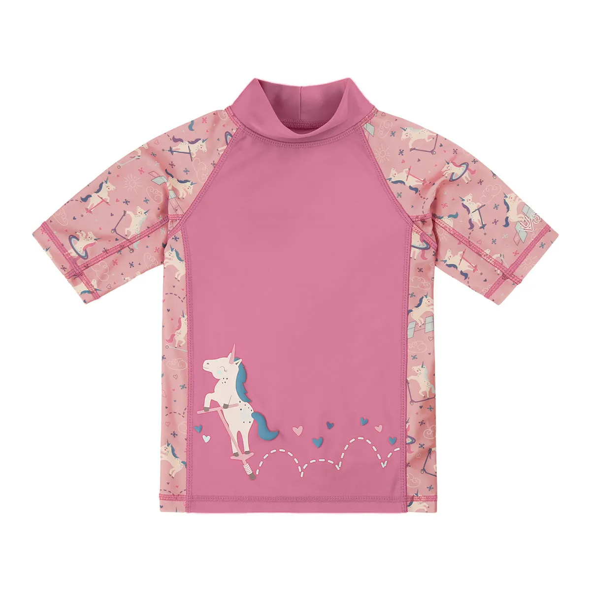 Girl's Short Sleeve Sunny Swim Shirt